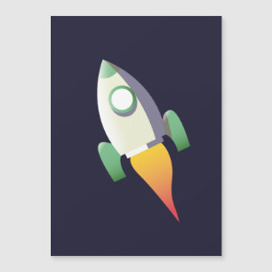 Weltraumrakete Magnetkarte