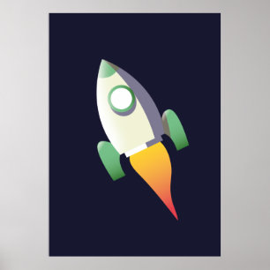 Weltraumrakete Poster