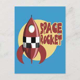 Weltraumrakete Postkarte