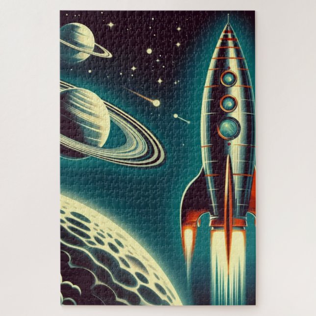 Weltraumrakete Puzzle (Vertikal)