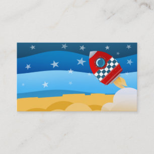 Weltraumrakete - Visitenkarten Visitenkarte
