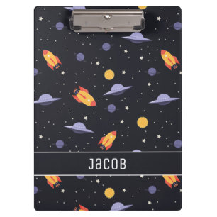 Weltraumraketen und Raumschiffe Klemmbrett