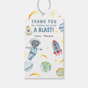 Weltraumraketenastronaut Geburtstagsparty Geschenkanhänger