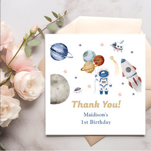 Weltraumraketenplaneten Papier Teller Napkins Serviette