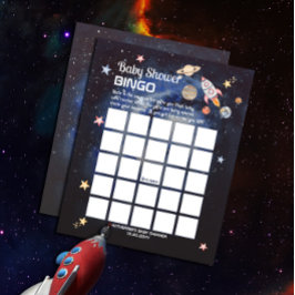 Weltraumraketenplanets Boy Baby Shooter Bingo