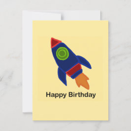 🚀 Weltraumraketenschiff zum Geburtstag glücklich Postkarte