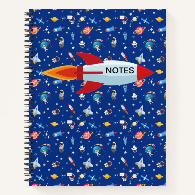 Weltraumreise Notizbuch (Vorderseite)