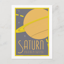 Weltraumreisekarte - Saturn Postkarte