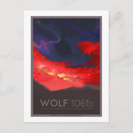 Weltraumreisekarte - Wolf 1061b Postkarte