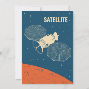 Weltraumsatellit Einladung