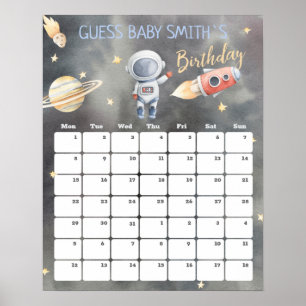 Weltraumschiff Astronaut Termin Kalender Poster