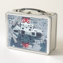 Weltraumschiff Metall Brotdose