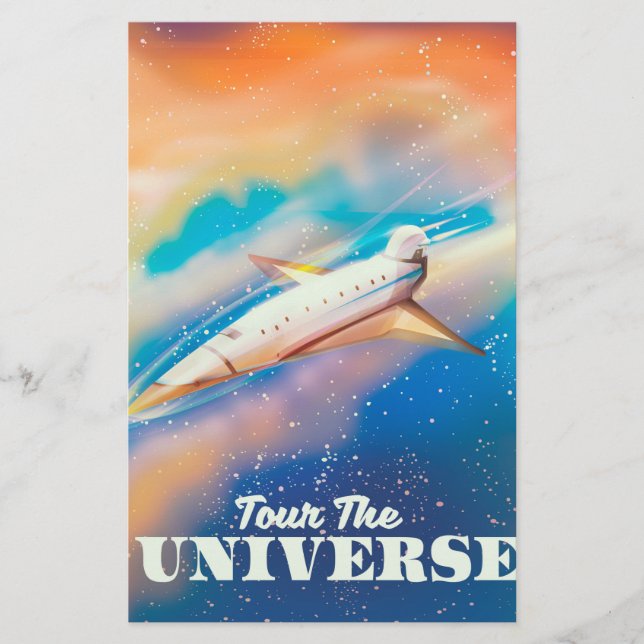 Weltraumschiff Tour Briefpapier (Vorderseite)