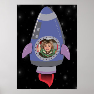 Weltraumschiff Weltraum Geburtstagsdekor-Poster Poster