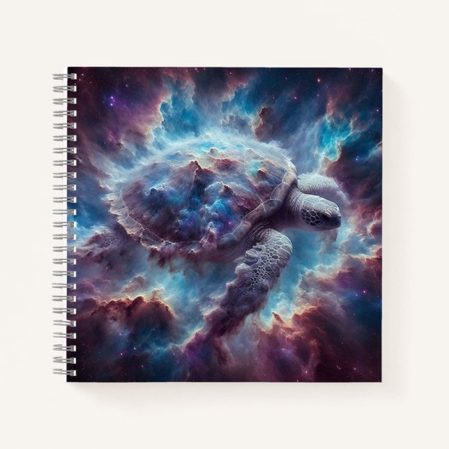 Weltraumschildkröte Notizbuch (Vorderseite)
