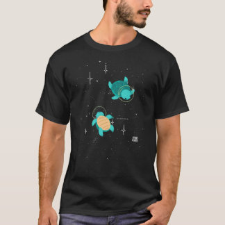 Weltraumschildkröten retro T-Shirt