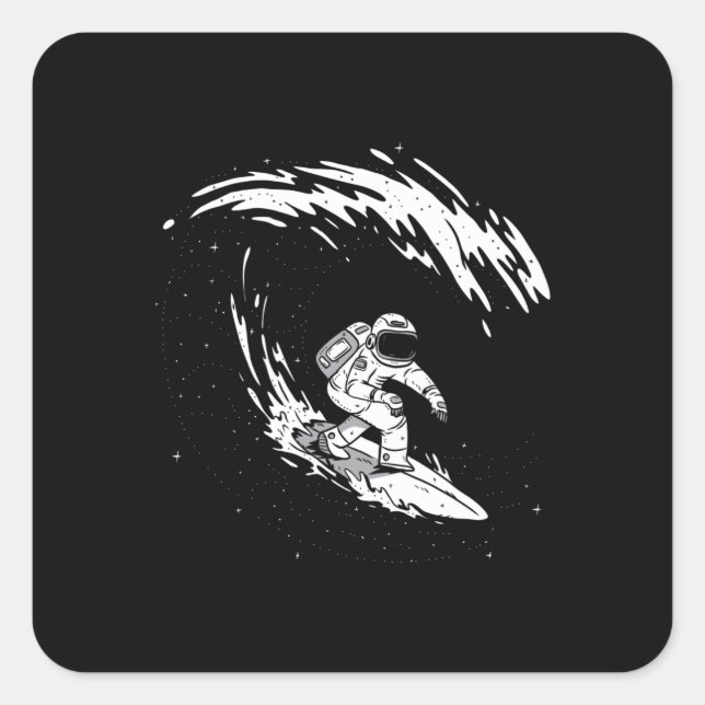 Weltraumsegler Quadratischer Aufkleber (Vorderseite)