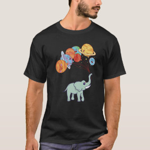 Weltraumsolarsystem Planeten Weltraum Elephant T-Shirt