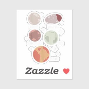 Weltraumsolarsystem Zwergplaneten für Kinder Aufkleber