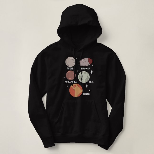 Weltraumsolarsystem Zwergplaneten für Kinder Hoodie (Design vorne)