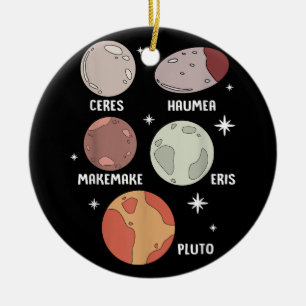 Weltraumsolarsystem Zwergplaneten für Kinder Keramik Ornament