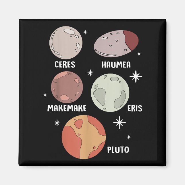 Weltraumsolarsystem Zwergplaneten für Kinder Magnet (Vorne)