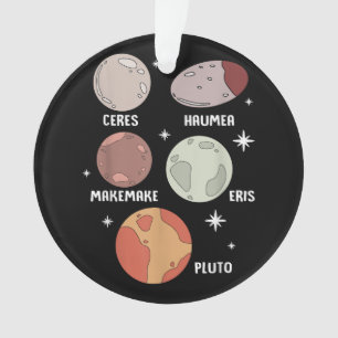 Weltraumsolarsystem Zwergplaneten für Kinder Ornament