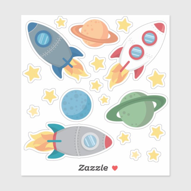 Weltraumspass Vinyl Aufkleber (Blatt)