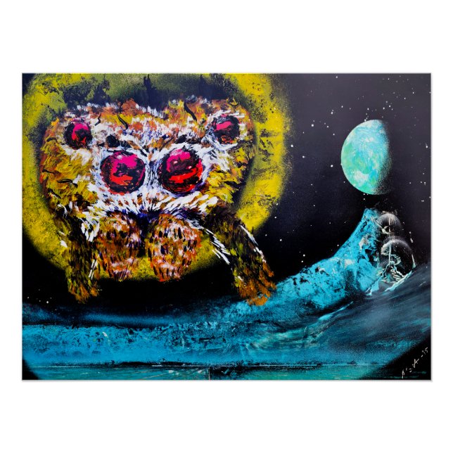 Weltraumspinne Poster (Vorderseite)