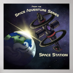 Weltraumstation Poster