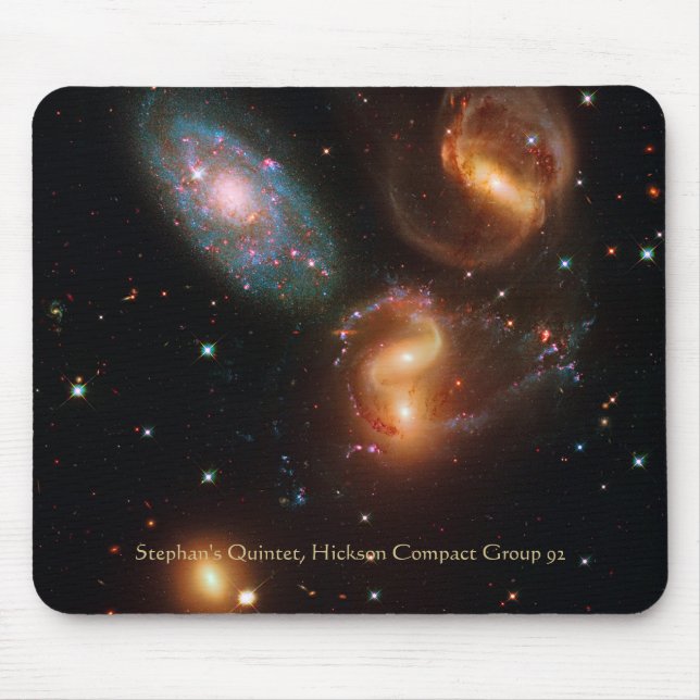 Weltraumsterngalaxiegruppe Stephans Quintetts Mousepad (Vorne)