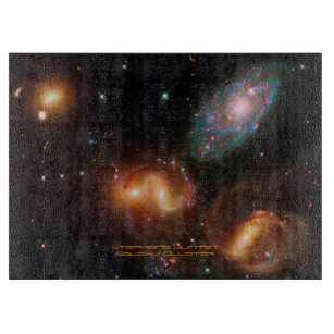 Weltraumsterngalaxiegruppe Stephans Quintetts Schneidebrett