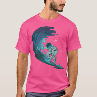 Weltraumsurfender Astronaut T-Shirt