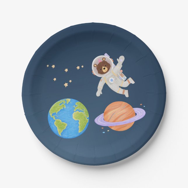 Weltraumteller 7" pappteller (Vorderseite)