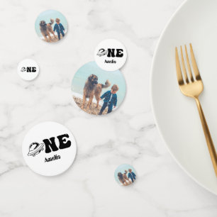 Weltraumthema 1. Geburtstag UFO-Foto Konfetti