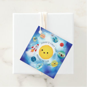 Weltraumthema Weltraumrakete 1. Geburtstag Geschenkanhänger