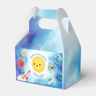 Weltraumthema Weltraumrakete 1.    GeburtstagFavo Geschenkschachtel