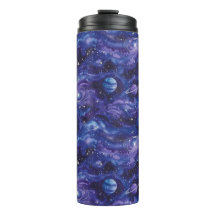 Weltraumthematisches Muster mit Sternen und Planet