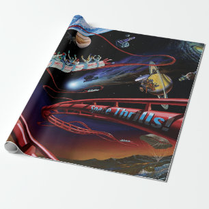 Weltraumthriller Kosik-Achterbahn Künstler Konzept Geschenkpapier