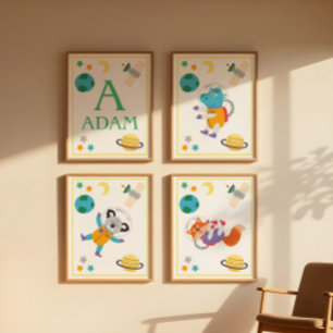 Weltraumtiere Art Print Koala Poster