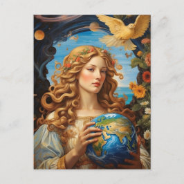 *~* Weltraumuniverse Earth Light AP50 Frauen Postkarte