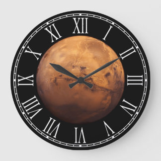 Weltraumvollfarbe der Mars Große Wanduhr