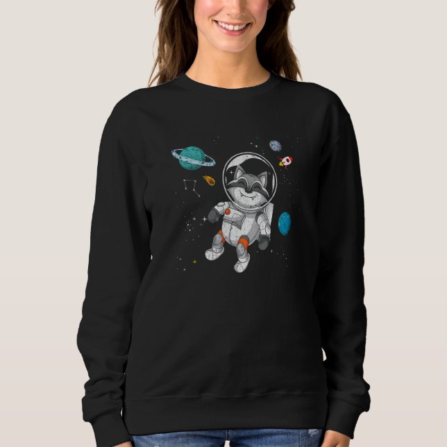 Weltraumwald - Astronaut Racco Sweatshirt (Vorderseite)