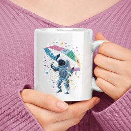 Weltraumwetter Abstrakter Astronautenstürm Kaffeetasse