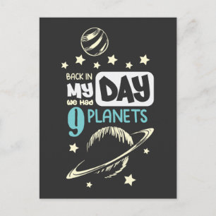Weltraumwissenschaft Planet Astronomie Pluto Witz Postkarte