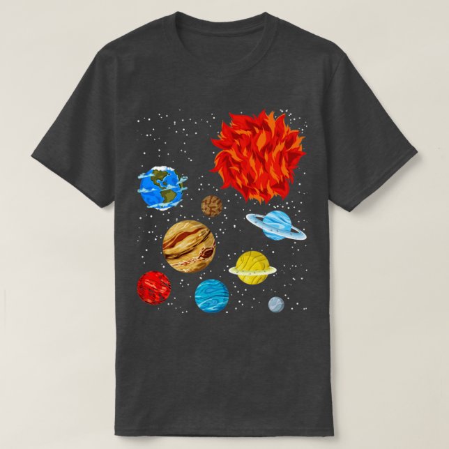 Weltraumwissenschaft Universe Planets Astronauten  T-Shirt (Design vorne)