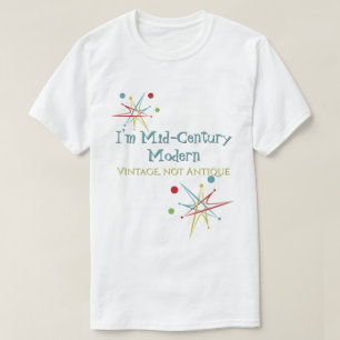 Weltraumzeitalter Atom Retro Mitte des Jahrhundert T-Shirt