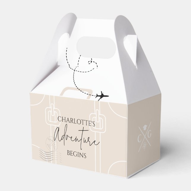 Weltreise-Abenteuer beginnt Abschluss Geschenkschachtel (Vorderseite)