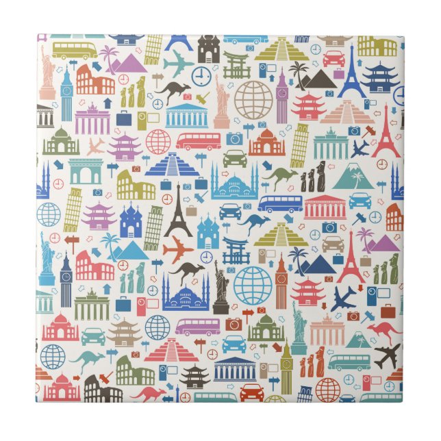 Weltreise Fliese (Vorderseite)