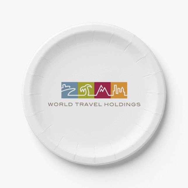Weltreise-Holding-Platte Pappteller (Vorderseite)